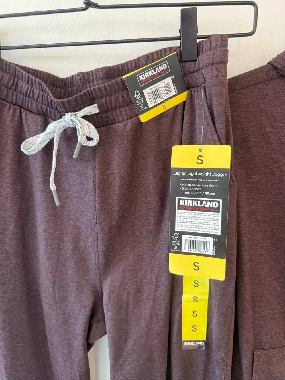 NWT Kirkland Signature Women's lightweight Hoodie & Jogger Set
